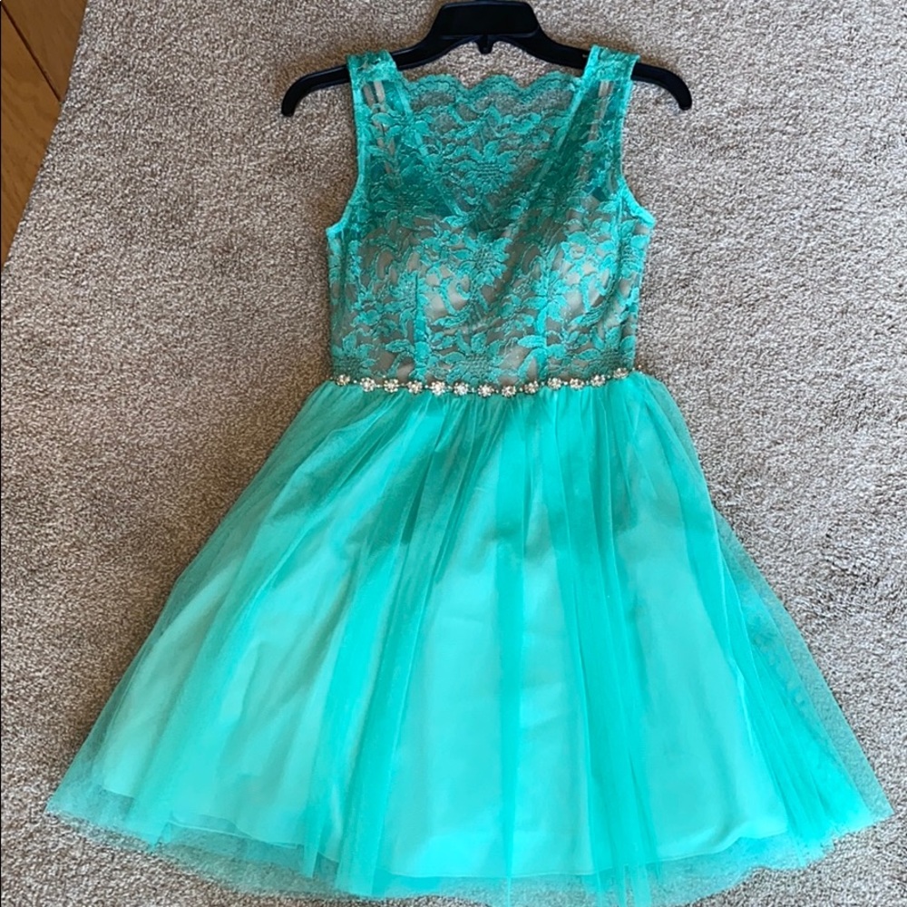 Mint Green Homecoming Style Dress